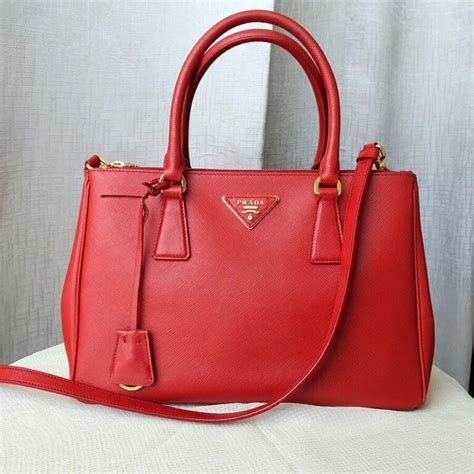 prada bn1801 fuoco|Medium Saffiano Leather Double Prada Bag.